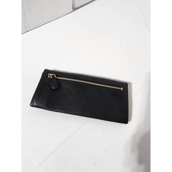 Authentic Prada Saffiano Lux Leather Flap Continental Wallet Black - Picture 15 of 15